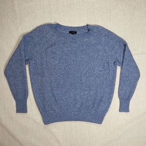 J. Crew | Light Blue Waffle Knit Wool & Alpaca Blend Crewneck Sweater \ Small